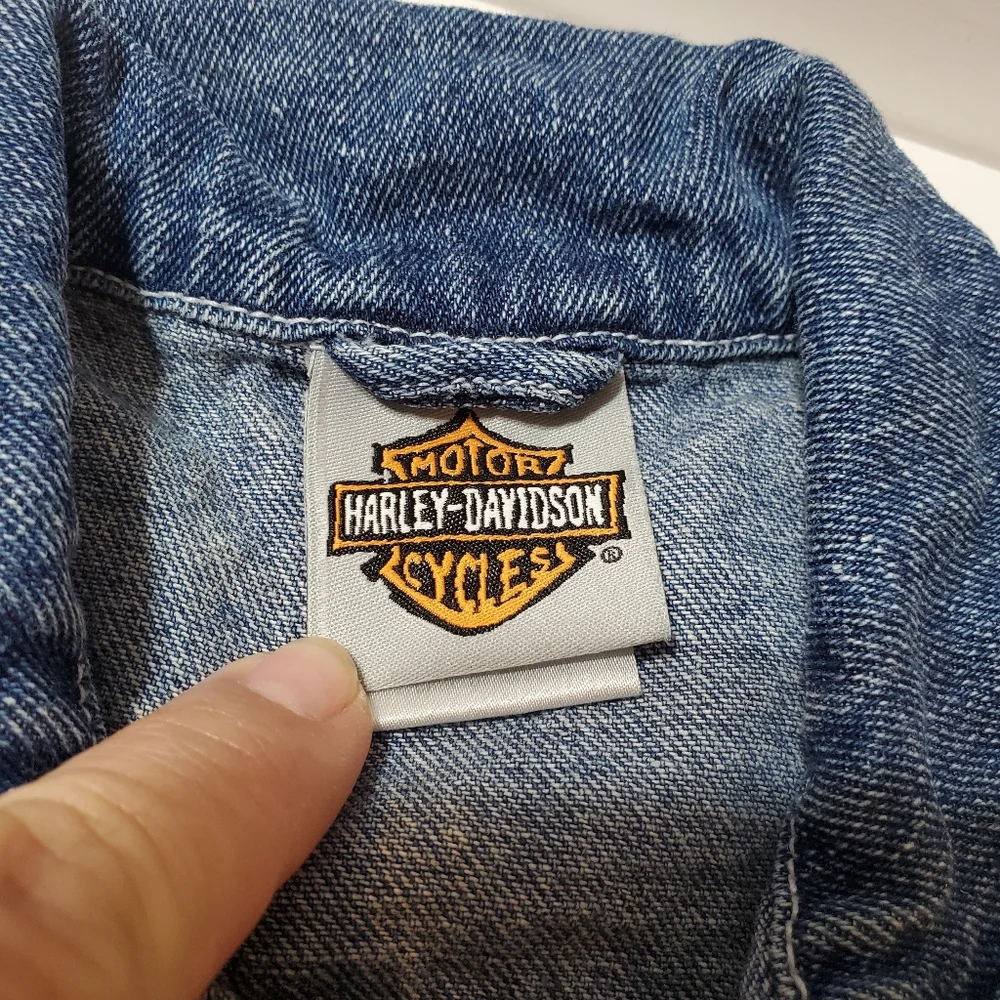 Vintage Harley Davidson Toddler Denim Jean Jacket Size 4/5
